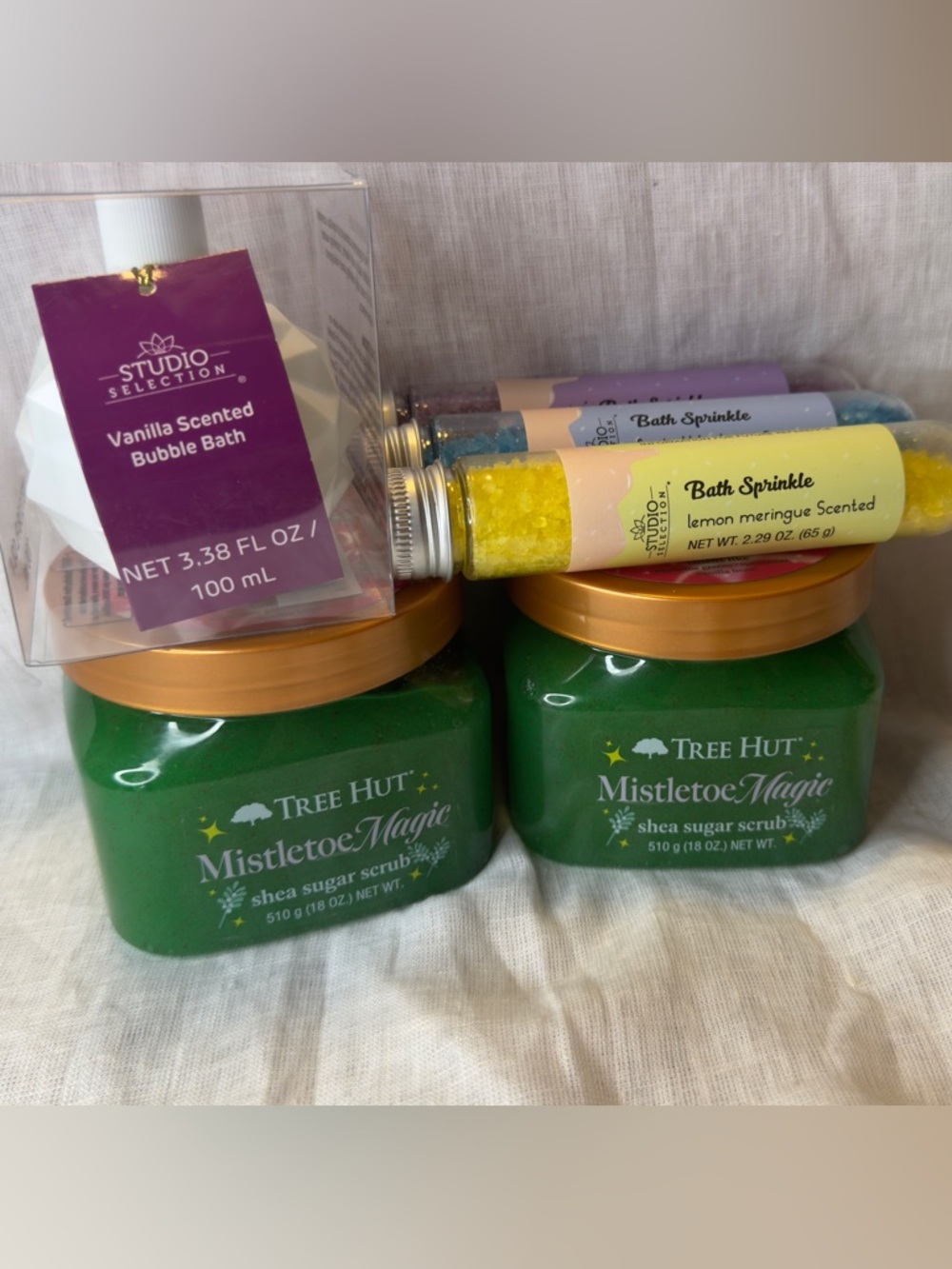 Tree Hut Mistletoe Magic Shea Sugar Scrub and more bath Bundle